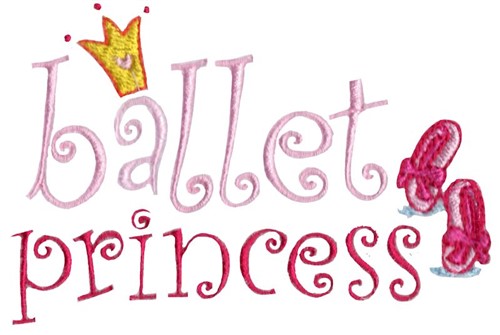 Ballet Princess Machine Embroidery Design