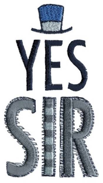 Picture of Yes Sir Machine Embroidery Design