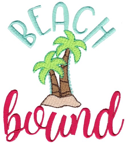 Beach Bound Machine Embroidery Design