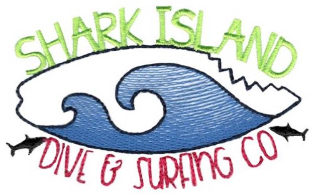 Picture of Shark Island Dive And Surfing Co Machine Embroidery Design