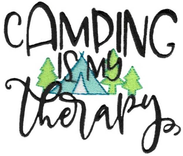 Picture of Camping Is My Therapy Machine Embroidery Design