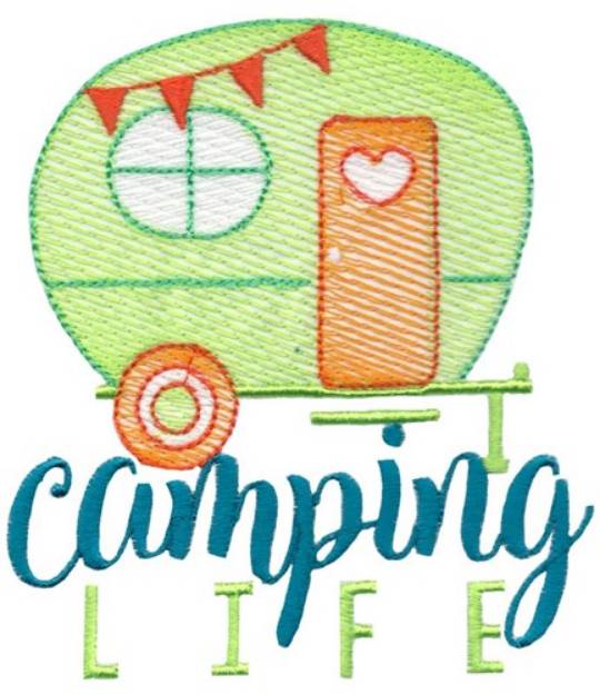 Picture of Camper Camping Life Machine Embroidery Design