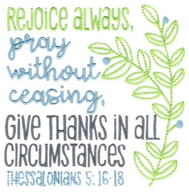 Picture of Thessalonians 5:16 Rejoice Always