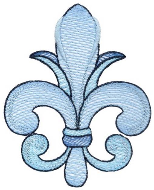 Picture of Sketched Fleur De Lis Machine Embroidery Design