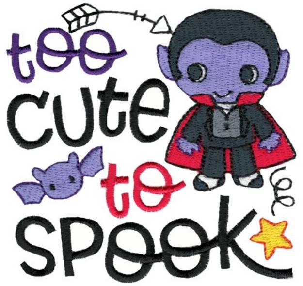 Picture of Too Cute To Spook Dracula Machine Embroidery Design