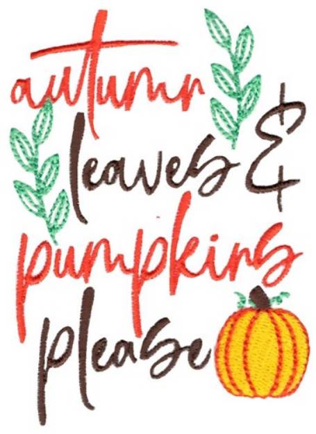 Picture of Autumn Leaves And Pumpkins Please