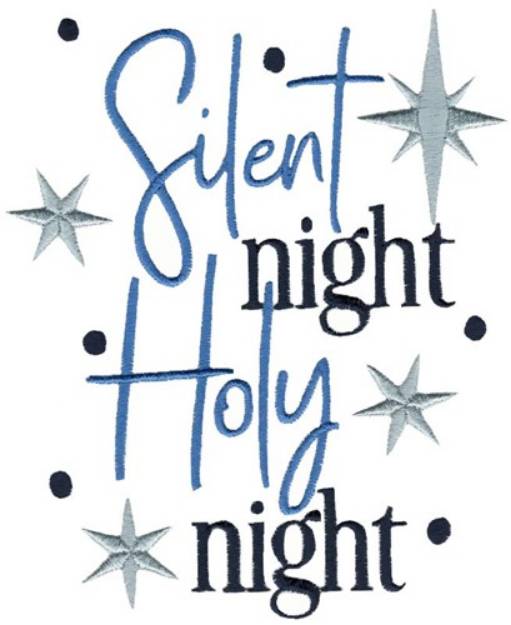 Picture of Silent Night Holy Night Machine Embroidery Design