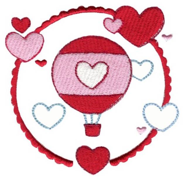 Picture of Hot Air Balloon Laurel Machine Embroidery Design