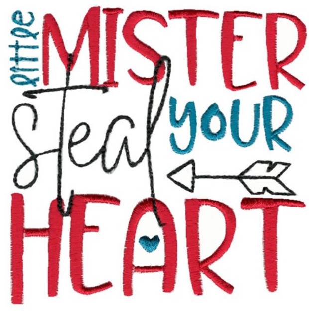 Picture of Little Mister Steal Your Heart Machine Embroidery Design