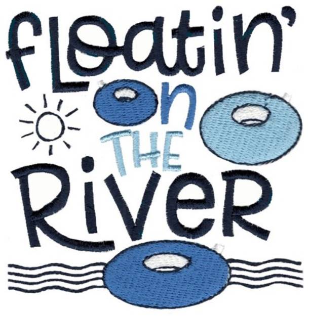 Picture of Floatin On The River Machine Embroidery Design
