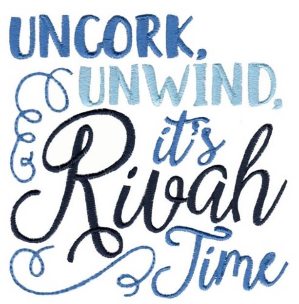 Picture of Unwind Its Rivah Time Machine Embroidery Design