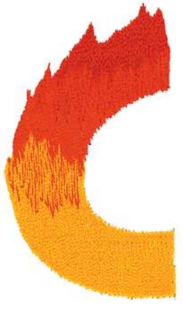 Picture of Burning C Machine Embroidery Design