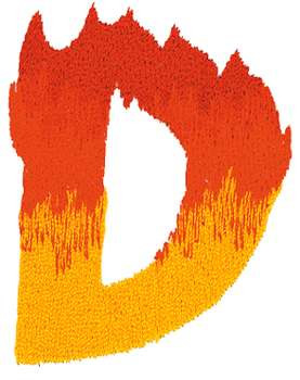 Burning D Machine Embroidery Design