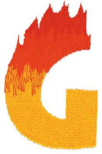 Picture of Burning G Machine Embroidery Design