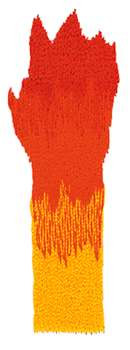 Burning I Machine Embroidery Design