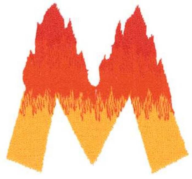Picture of Burning M Machine Embroidery Design