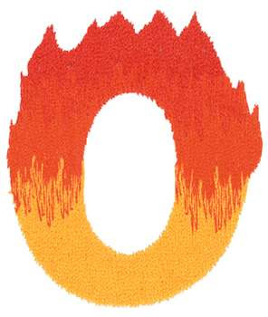 Burning O Machine Embroidery Design