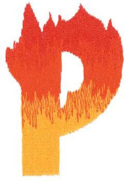 Picture of Burning P Machine Embroidery Design