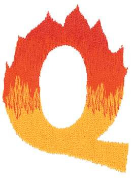 Burning Q Machine Embroidery Design
