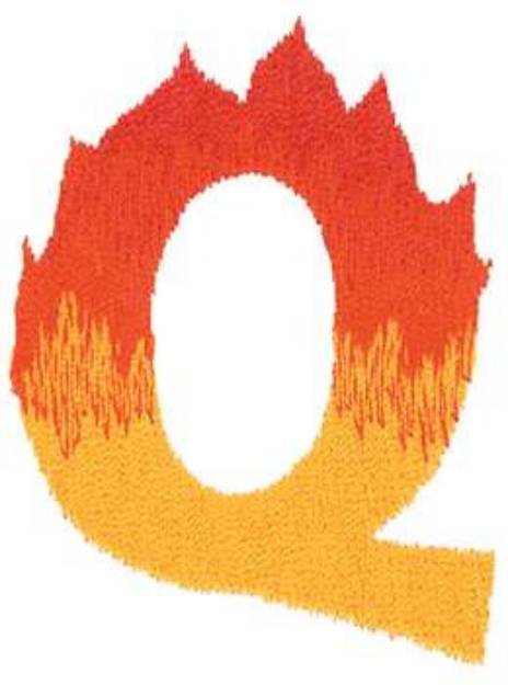 Picture of Burning Q Machine Embroidery Design