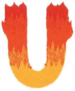 Burning U Machine Embroidery Design