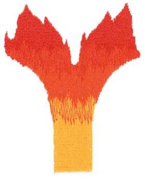 Picture of Burning Y Machine Embroidery Design