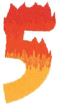 Burning 5 Machine Embroidery Design