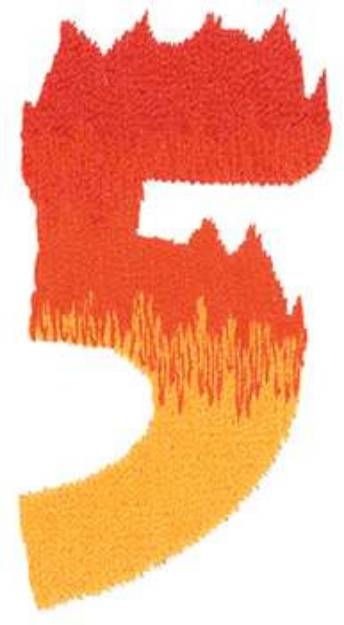 Picture of Burning 5 Machine Embroidery Design
