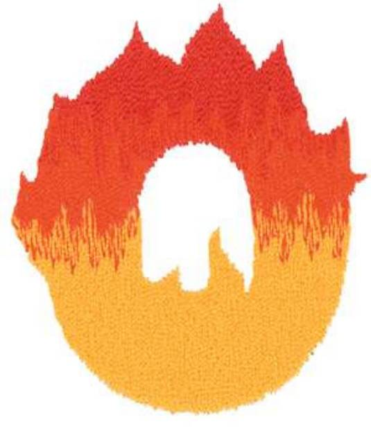 Picture of Burning 0 Machine Embroidery Design
