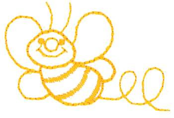 Bee Outline Machine Embroidery Design