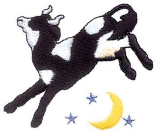 Picture of Cow Jumps Moon Machine Embroidery Design
