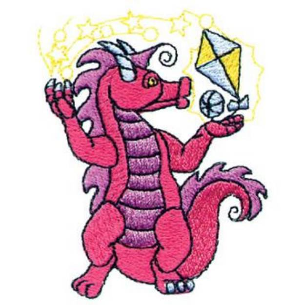 Picture of Puff The Dragon Machine Embroidery Design