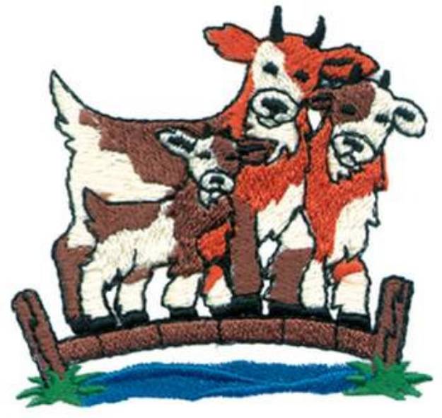 Picture of Billy Goats Gruff Machine Embroidery Design