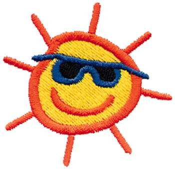Cool Sun Machine Embroidery Design