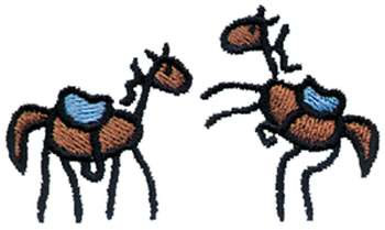 Stick Horses Machine Embroidery Design