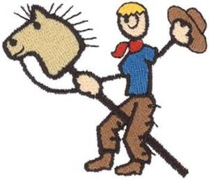 Picture of Stick Cowboy Machine Embroidery Design