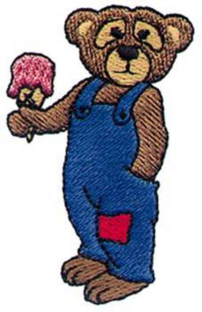 Picture of Bear & Ice Cream Machine Embroidery Design