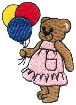 Birthday Bear Machine Embroidery Design