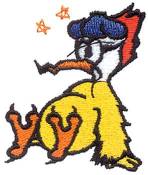 Cartoon Woodpecker Machine Embroidery Design