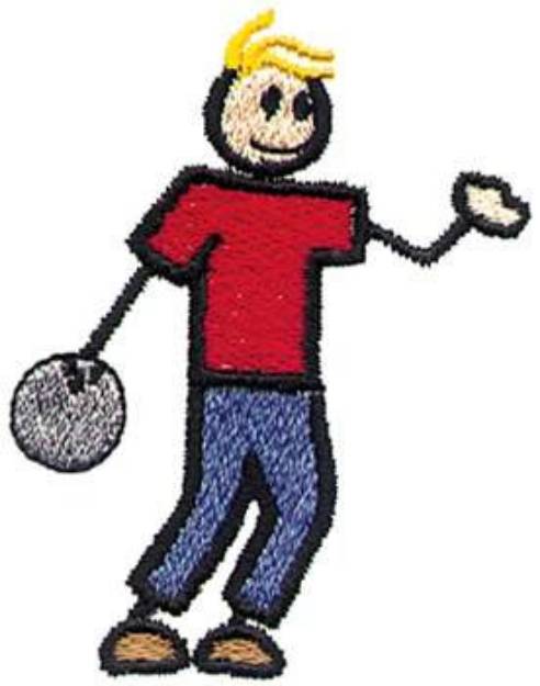 Picture of Bowler Machine Embroidery Design