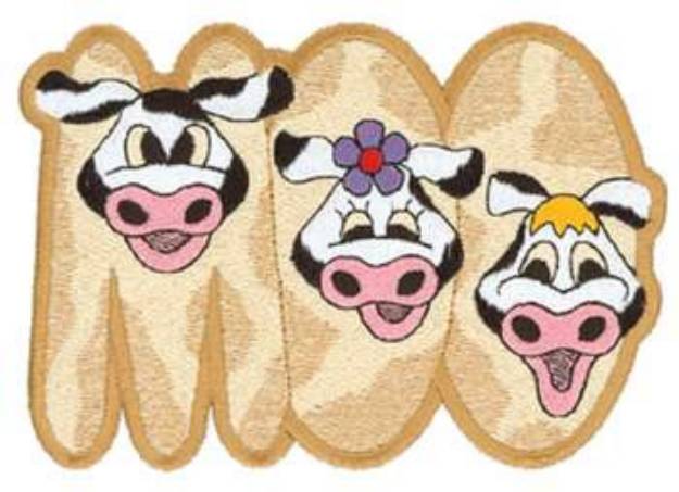 Picture of Moo Cows Machine Embroidery Design