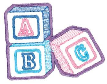 Baby Blocks Outline Machine Embroidery Design