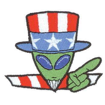 Uncle Sam Alien Machine Embroidery Design