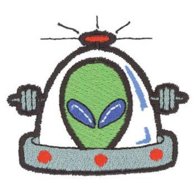 Picture of Alien Spaceship Machine Embroidery Design