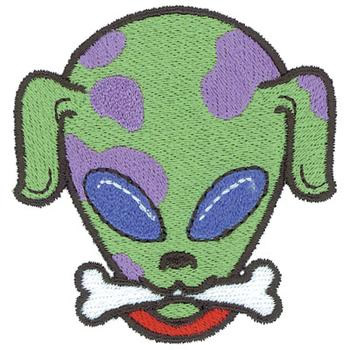 Alien Puppy Machine Embroidery Design