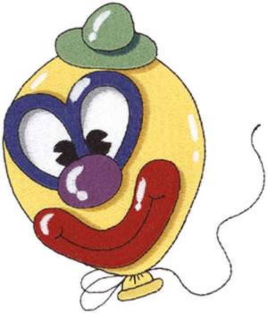 Picture of Clown Balloon Machine Embroidery Design