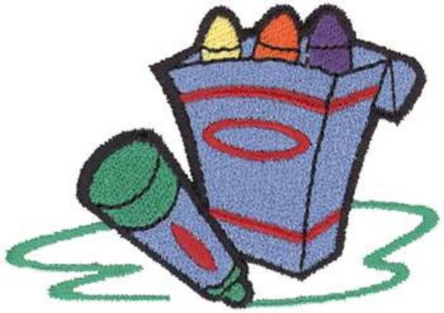 Picture of Crayons Machine Embroidery Design