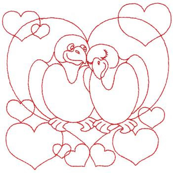 Lovebirds Machine Embroidery Design