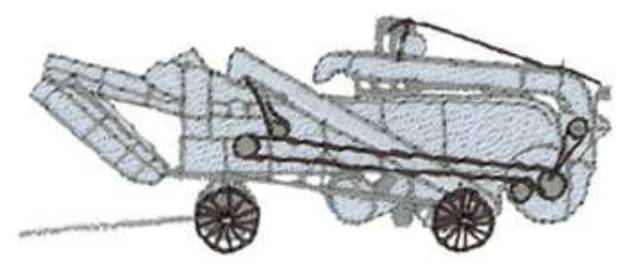 Picture of Thresher Machine Embroidery Design