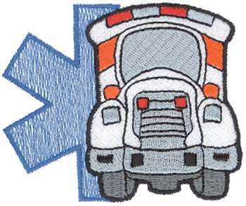 Ambulance Logo Machine Embroidery Design